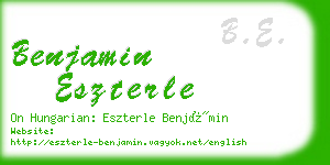 benjamin eszterle business card